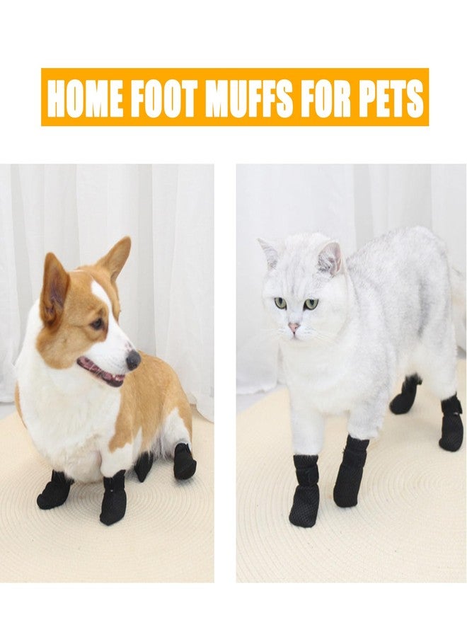 lygchii 4 PCS Cat Boots, Cat Mittens to Prevent Scratching, Breathable Mesh Cat Foot Covers, Adjustable Cat Claw Protectors or Cats When Bathing and Nail Trimming - Image 5
